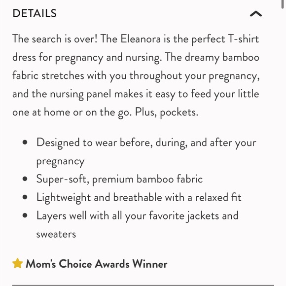 Kindred Bravely Eleanora Bamboo Maternity & Nursing Dress -Black - Picture 3 of 10